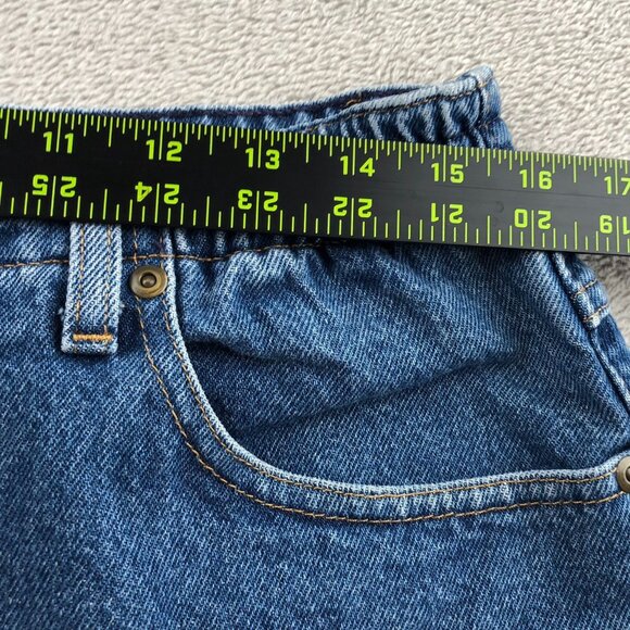 L.L. Bean Womens Jeans Size 14 Original Fit Relaxed Straight Leg Elastic Waist - Picture 4 of 13